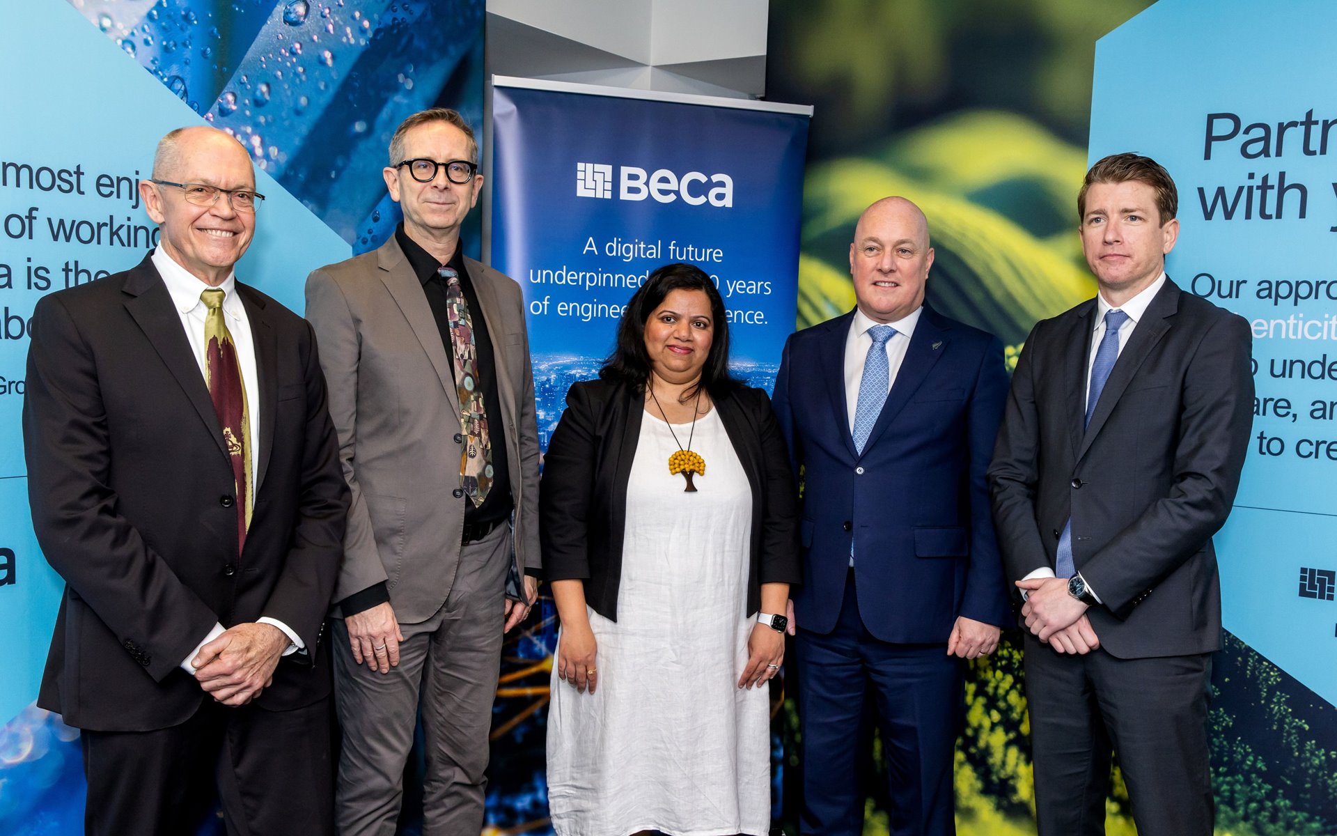 New Zealand Prime Minister Christopher Luxon visits Beca's Sydney office in Australia